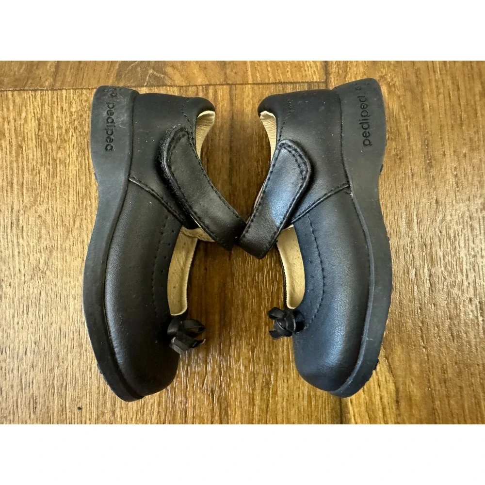 Pediped Girls Shoes‎ Isabella Mary Jane US 5 Black Leather Bow Flex System